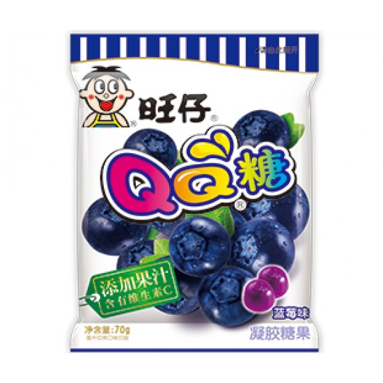 Bonbon QQ gommeux au bleuet (blueberry) 70g