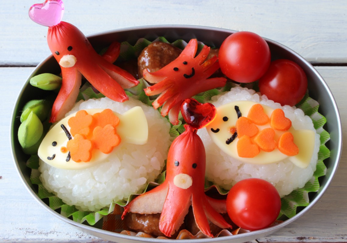 Bento Japonais pour enfant décoration de la mer sains et facile à faire