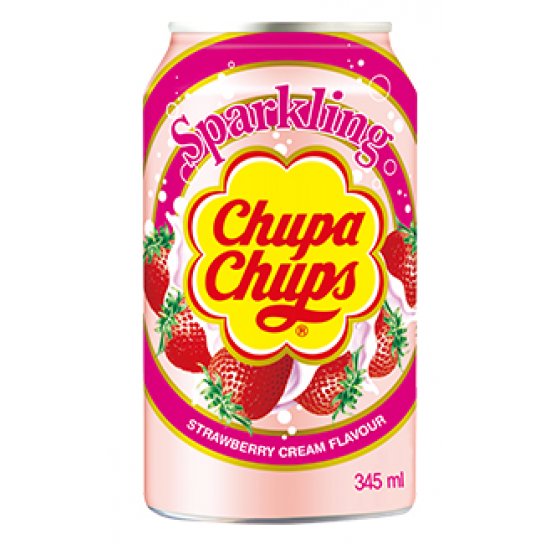 chupa chups boisson soda fraise 345ml