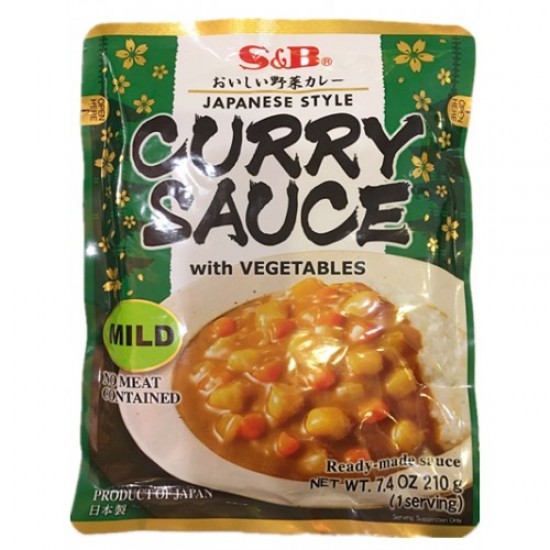s&b curry sauce avec légume mild 210g