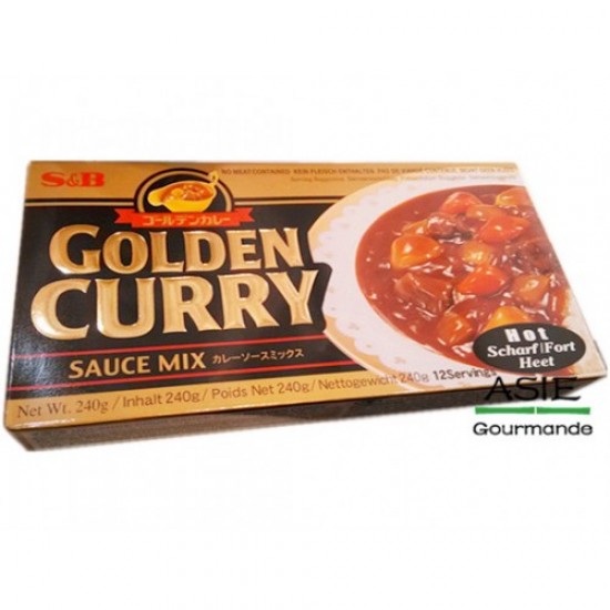 S&B Golden Curry en cube japonais Hot 220g