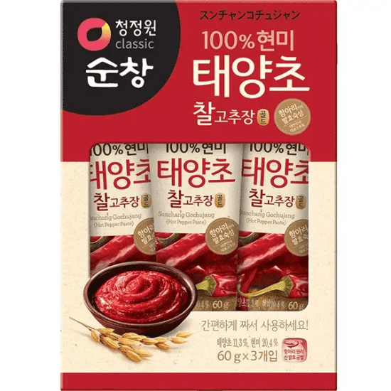 pâte de piment en tube coréen Bibimbap 3*60g 