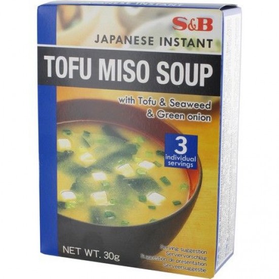 Soupe Miso Instantanée au Tofu 30 G S&B 