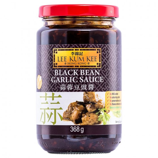 lee kum kee la sauce d'ail avec soja noir 李锦记 368g